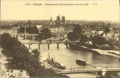 CPA Paris Panorama De La Seine Vers La Cite