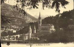 CPA Lourdes La Basilique Vue De cote