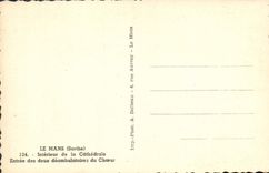 MODERN CARD Interior Mans of the Entered Cathedral of both deambulatoires of the chorus