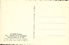 MODERN CARD Mans Interieur of the Low Cathedral Dimensions Northern nave