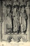 CPA Le Mans Statue Du Porche De I'Eglise Nd de la Couture