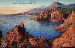 POSTAL Esterel Trayas de la VENDIMIA visto en el D máximo Russet-red Aurele y cabo