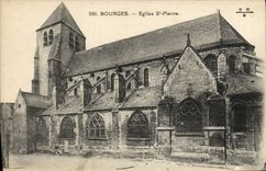 St Pedro de la iglesia de Bourges de la POSTAL de la VENDIMIA
