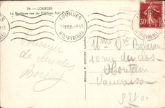 CPA Lourdes La Basilique Vue Du Chateau Fort