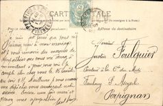 La POSTAL Roquedort de la VENDIMIA arruina St Pedro Rochers de la iglesia de St Pedro