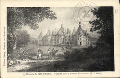 CPA Chateau de Chambord Facade nord a Travers les Arbres