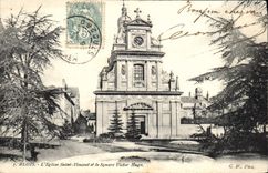 CPA Blois L'Eglise Saint Vincent et le Square Victor Higo