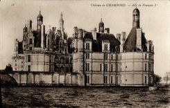 VINTAGE POSTCARD Castle of Chambord Wing Of François 1st