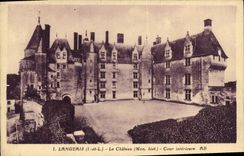 VINTAGE POSTCARD Langeais the Castle Interior Court