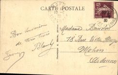 VINTAGE POSTCARD Langeais the Castle Interior Court