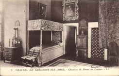 CPA Chaumont Sur Loire Chateau Chambre de Diane de Poitiers