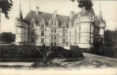 CPA Azay Le Rideau Le Chateau La Facade Principale