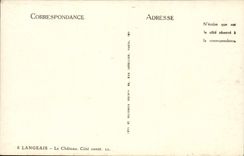 CPA Langeais Le Chateau Cote Ouest