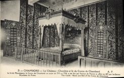 CPA Chambord Le Chateau Chambre et lit du Comte De Chambord