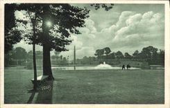 VINTAGE POSTCARD Paris Sunset with the garden of Tileries