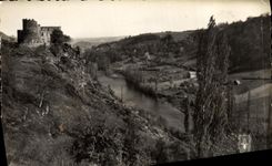 MODERN CARD Pittoresq Valley Of Sioule Castle of Chouvigny