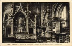 VINTAGE POSTCARD Interior Josselin of the Basilica Vault of Notre Dame of Roncier the ex voto
