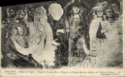 Paladar de Avignon de la POSTAL de la VENDIMIA de los frescos de papas Vault St Jean Bte de Simone Memmi