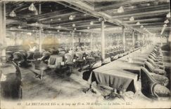 Barco del vapor de Bretaña de la POSTAL de la VENDIMIA