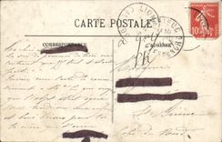 Barco del vapor de Bretaña de la POSTAL de la VENDIMIA