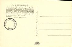 POSTAL de la VENDIMIA Fort de Douaumont de las armaduras Fort más modernas y de la mayoría del Militaria de gran alcance