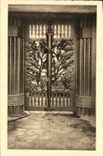 VINTAGE POSTCARD Monument of Sliced Bayonets Main door out of wrought iron Militaria