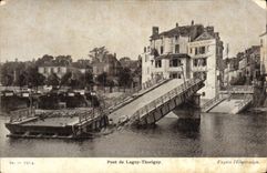 VINTAGE POSTCARD Bridge of Lagny Thorigny Militaria