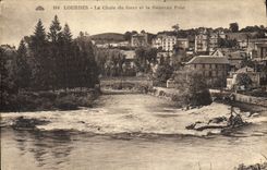 CPA Lourdes La Chute du Gave et le Nouveau Pont