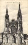 VINTAGE POSTCARD Rouen Church St Ouen Frontage