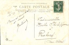 VINTAGE POSTCARD Under the feuillee