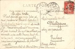 VINTAGE POSTCARD Evian With the moonlight