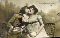 CPA Toute Peine merite salaire Femme