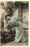 VINTAGE POSTCARD Fantasy Woman With the Garden D' Amalfi
