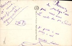 VINTAGE POSTCARD Fantaisie April 1st Poisson Horseshoe Fleurs