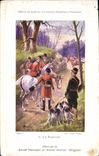 CPA Edition du Syndical des Grandes Pharmacies Francaises Le rapport Chasse Chasseur Chien 