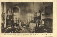 CPA Institut De France Abbaye de Chaalis Le Hall ou Salle des Moines