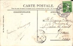 VINTAGE POSTCARD Vevey Church St Martin and Grammont