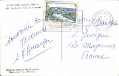 Montaje co de la POSTAL de la VENDIMIA. Pequeña corte de Odile del convento
