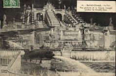 VINTAGE POSTCARD Holy Cloud the Park View of the Large Cascade during large water