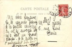 POSTAL Chantilly de la VENDIMIA vista de la dimensión de la ciudad