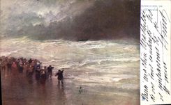 VINTAGE POSTCARD Approaches Of the Storm