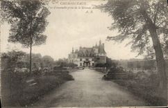 VINTAGE POSTCARD Chenonceaux Overall picture catch of the Large Alley