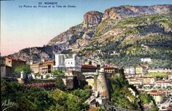VINTAGE POSTCARD Monaco the Palate of the Prince and the Head of Dog