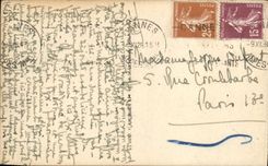 VINTAGE POSTCARD Cannes the Small cross and Carlton Hotel