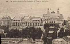 CPA Monte Carlo Vue d'ensemble du Casino et des Jardins