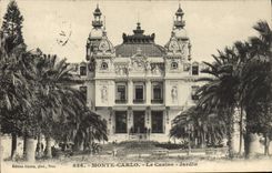 VINTAGE POSTCARD Monte Carlo the Casino Garden