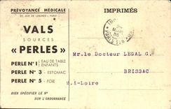 VINTAGE POSTCARD Valleys Sources perlees Refreshment bars