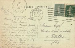 VINTAGE POSTCARD Piriac the pillows has low tide