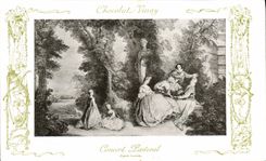 VINTAGE POSTCARD Fantasy Publicity Chocolate Vinay pastoral Concert Lancret