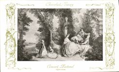 CPA Fantaisie Publicite Chocolat Vinay Concert pastoral Lancret